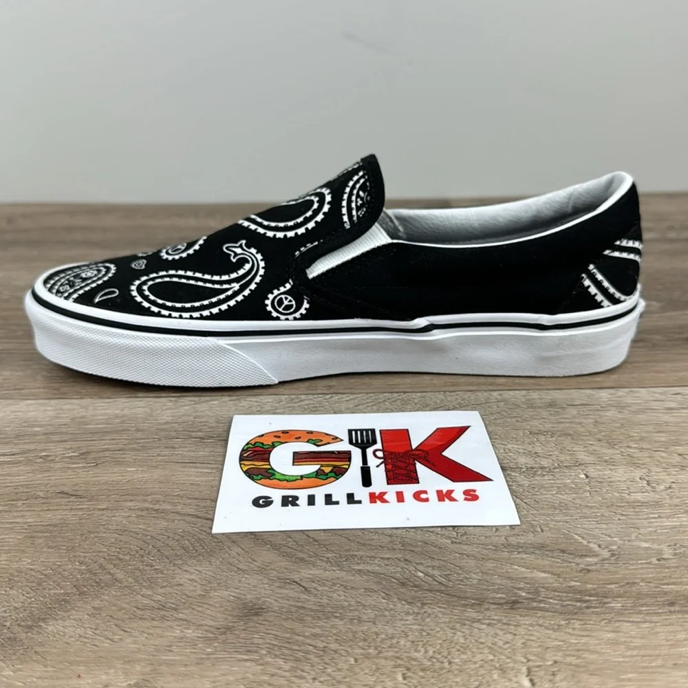 Vans WMNS Classic Slip On Peace Paisley Black/True White - Picture 3 of 5